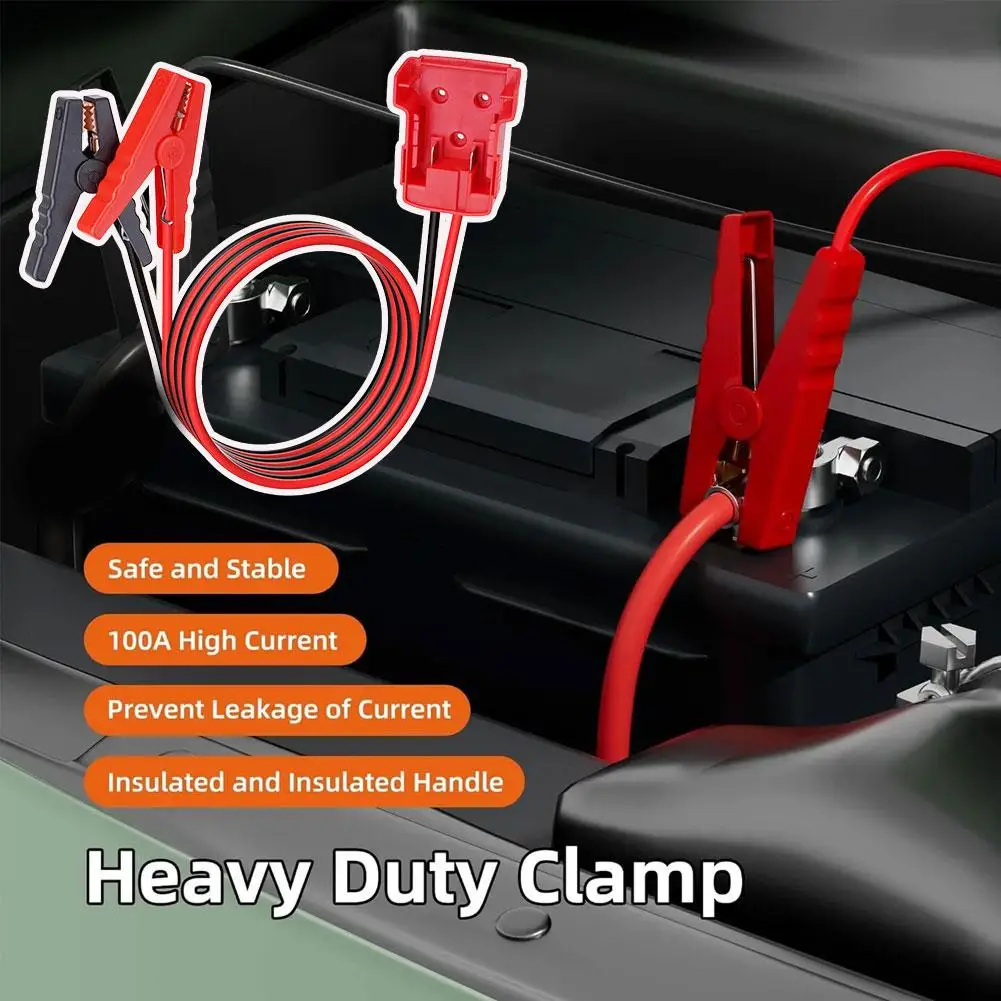 

NEW Jumper Cable Clamps 6FT with Power Wheel Battery Adapter Portable Battery Jumper Starter Cables Adapter for Power Tool