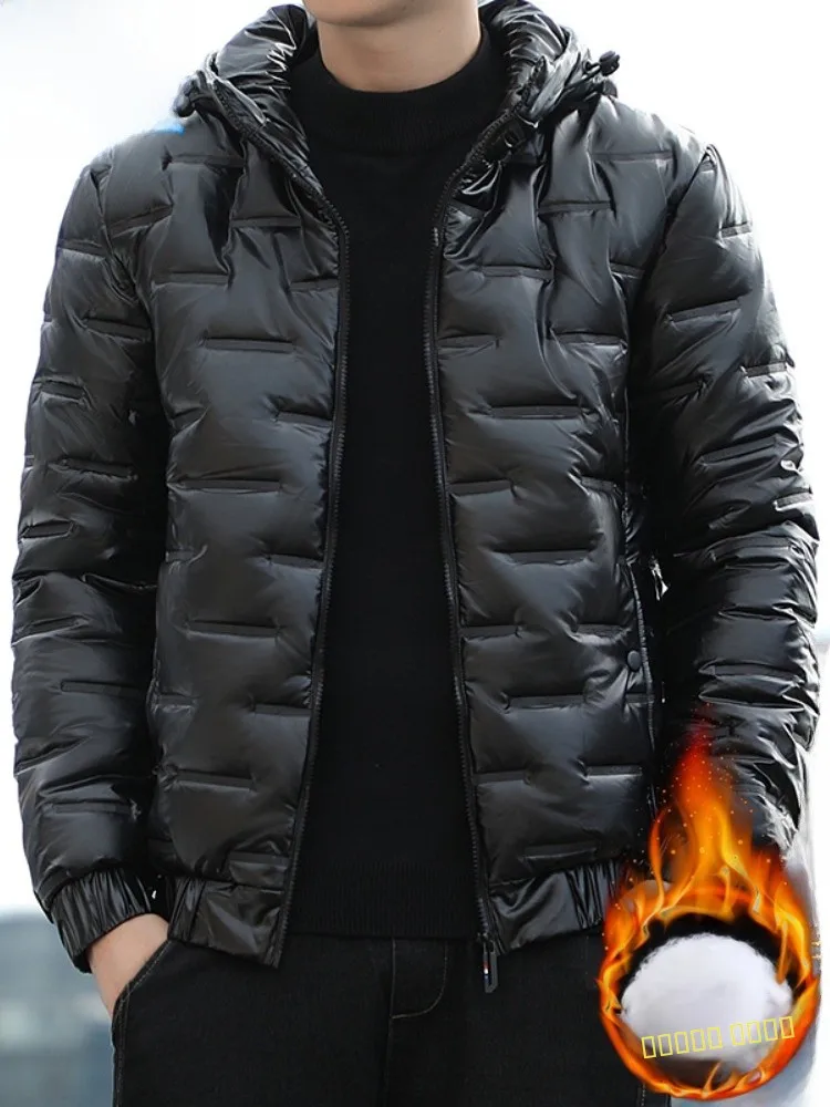 

Новая мужская зимняя куртка Paul из хлопка с глянцевым покрытием, утепленная, с капюшоном, модная, для повседневной носки