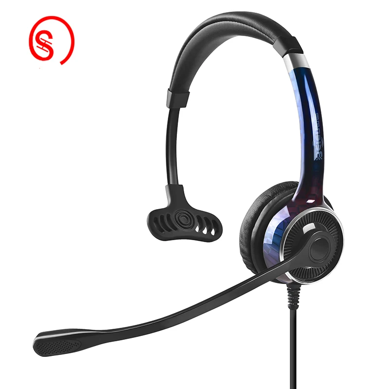 FC21 Wired Earphon,Noise Reduction with voice control,Call center traffic headphone,Suitable for PC/Phone/Laptop/Home office