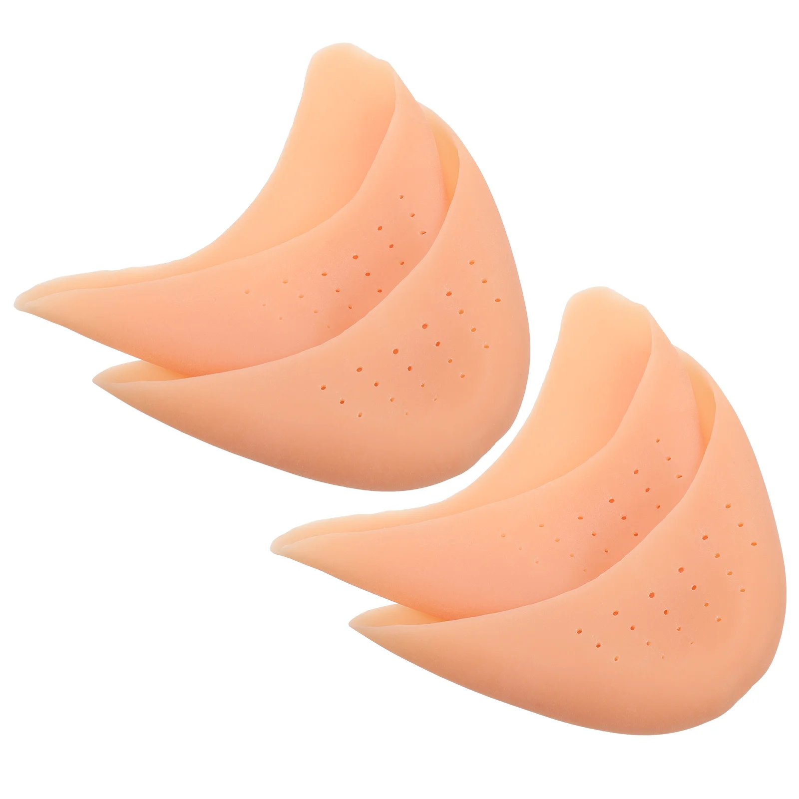 

2 Pairs Heels for Girls High Toe Cover Pointe Shoe Pads Wear-resistant Protectors Cap Foot Beige Miss