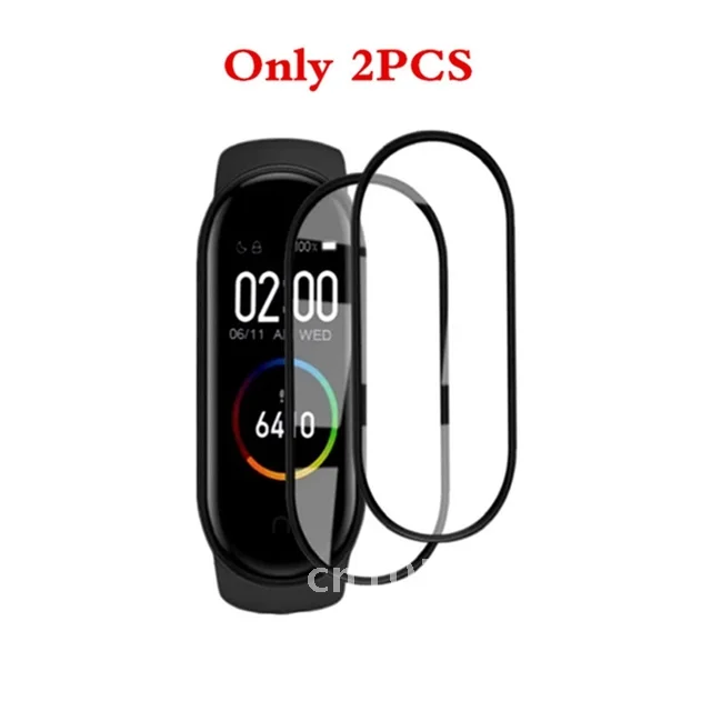 2Pcs Protective Film For Xiaomi Mi Band 6 mi band 5 4 3D Curved Edge Screen Protector for xiaomi mi band 5 4 miband6 7 Soft Film for vivo iqoo 12 5g 2pcs imak curved full screen hydrogel film protector