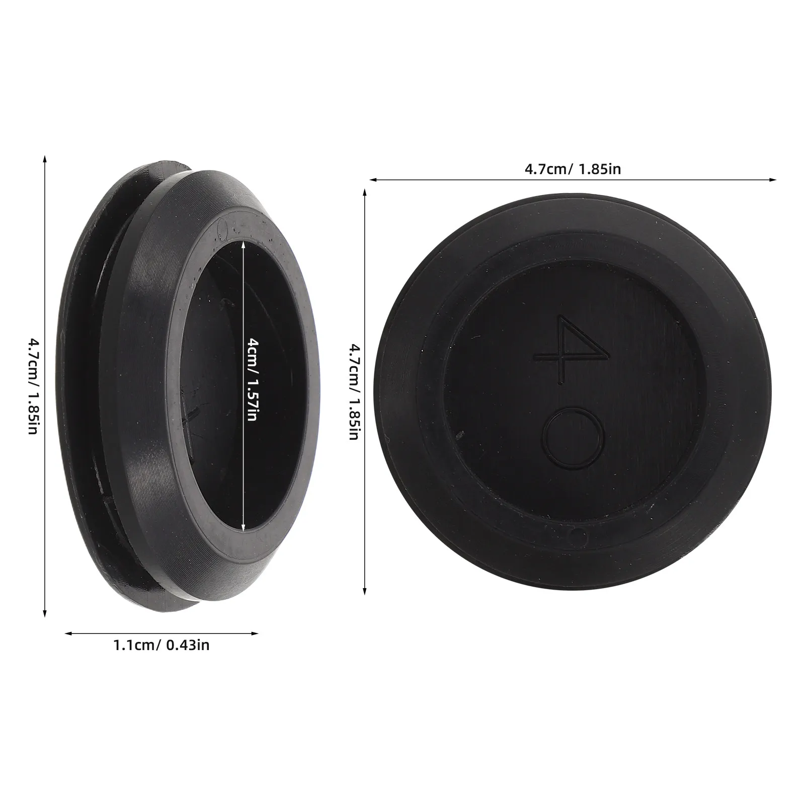 10Pcs Black Silicone Stopper Plug Food Grade Round Hole 3.5-4Cm Flush Seal Rubber Plug for Panel Knockout Covers Dustproof - view 5