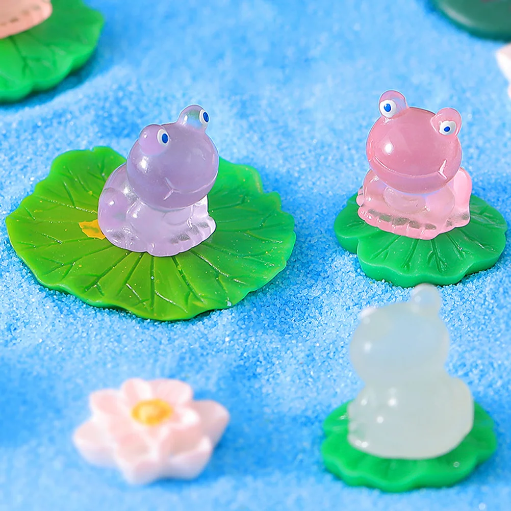 

30 Pcs Micro Landscape Frog Sculptures Home Decor Cartoon Statues Accessories Shine Mini Ornaments Resin Figurine