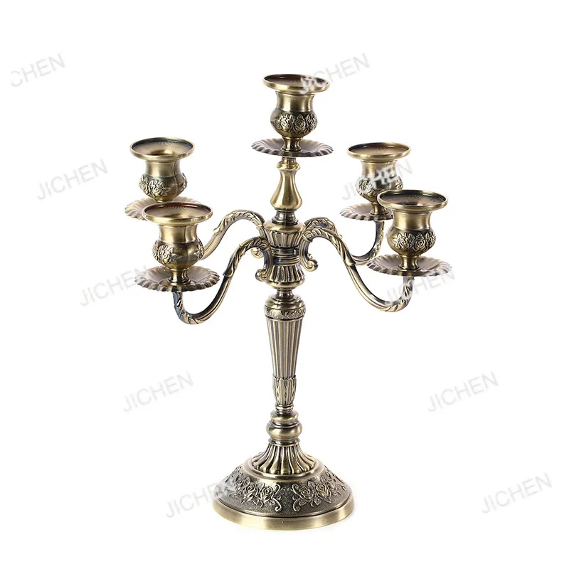 

Три головки, пять головок, золотой и серебряный винтажный подсвечник из сплава, отель, дом, свадьба, ресторан, подсвечник, свеча