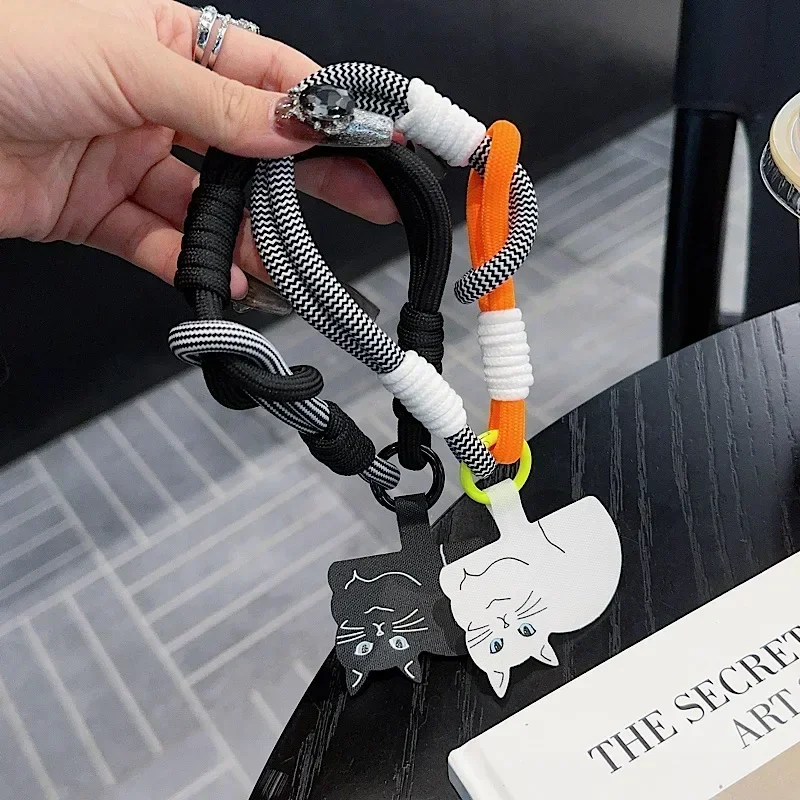 Simple and Fun Cat Card Hanging Rope for Mobile Phone