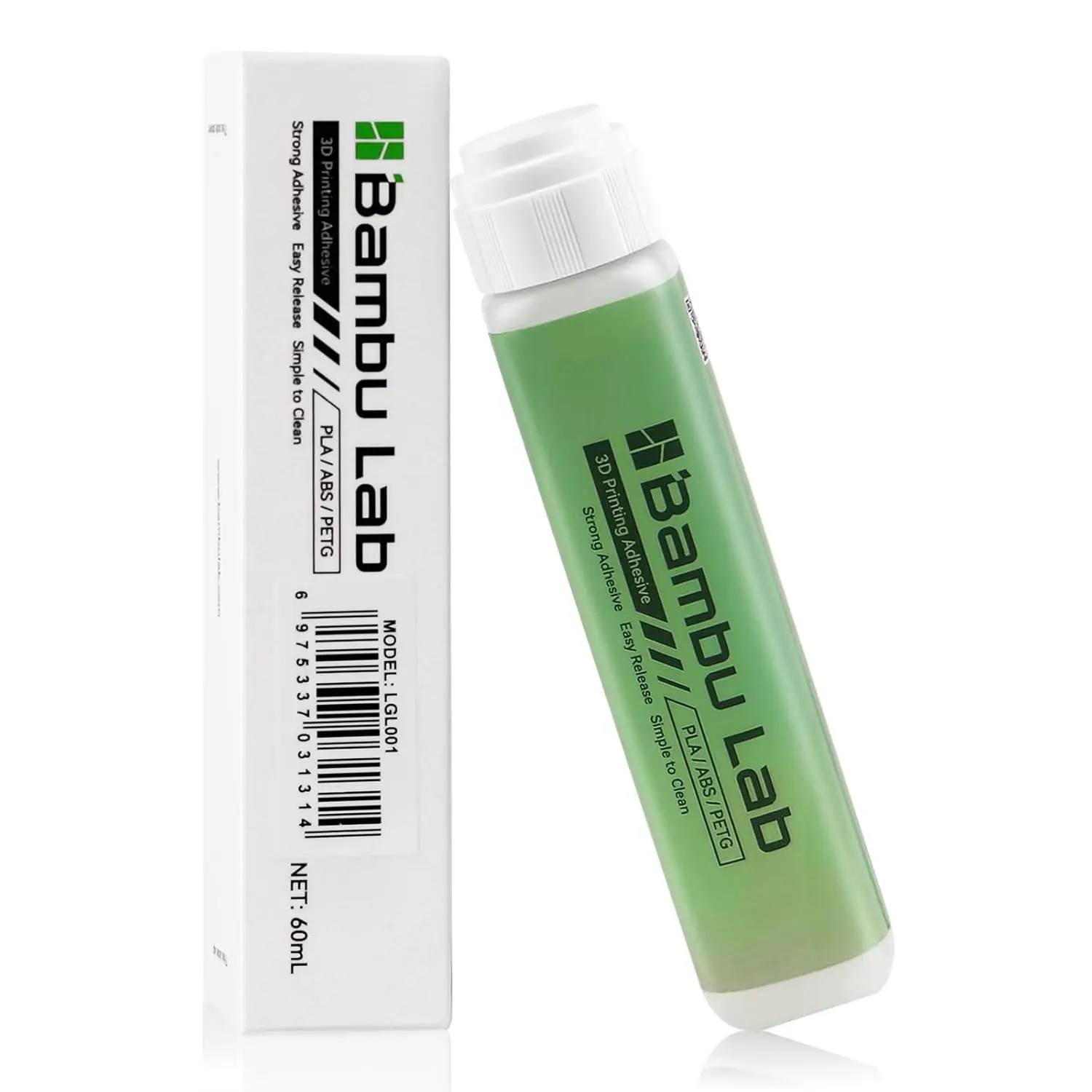

3D Printer Adhesive Glue, Strong Grip Reduce Warping for Bambu Lab A1/A1 Mini/P1/X1, PLA/ABS/PETG/PC/PA/TPU Filament 60ML