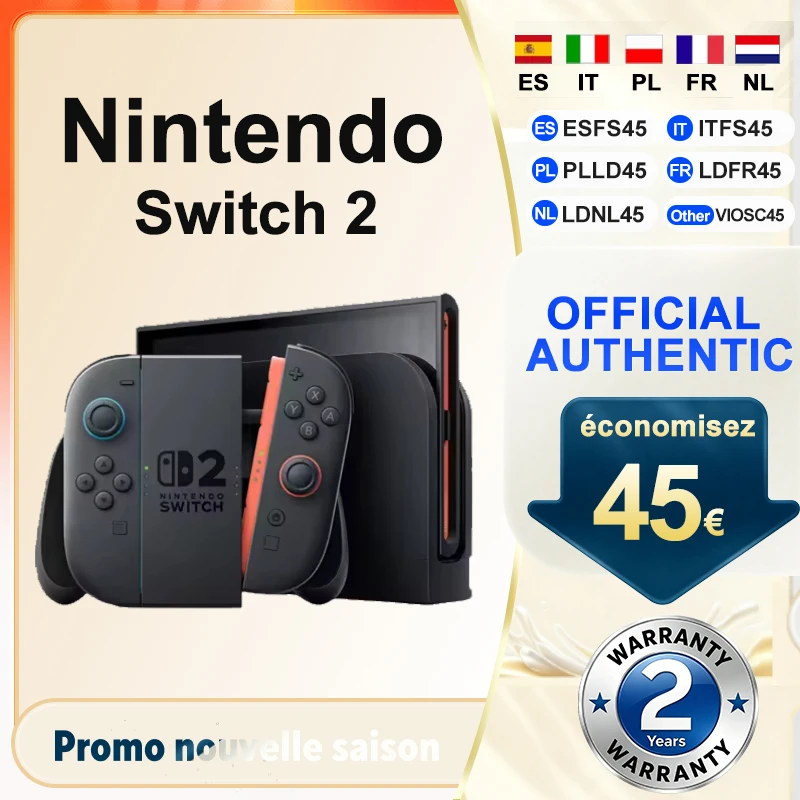 Image of 100 % Original Nintendo Switch 2 7,9-Zoll-Bildschirm Joy-Con-Griff Verbessertes Audio Einstellbare Konsole NS2