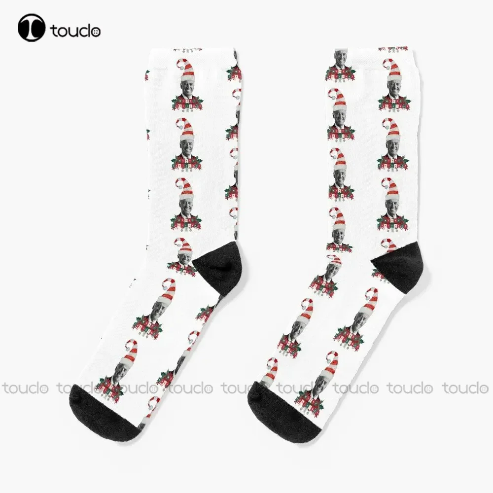 

Joe Biden Thanksgiving Santa Socks Youth Baseball Socks 360° Digital Print Personalized Custom Unisex Adult Teen Youth Socks Art