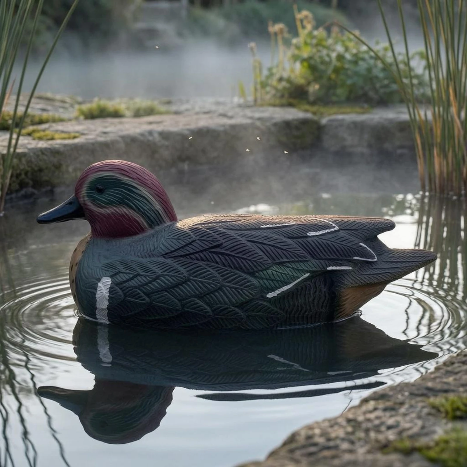 Floating Duck Decoy Molded Feather Texture Realistic Duck Decoy Bird Lure Lifelike Waterproof for Garden