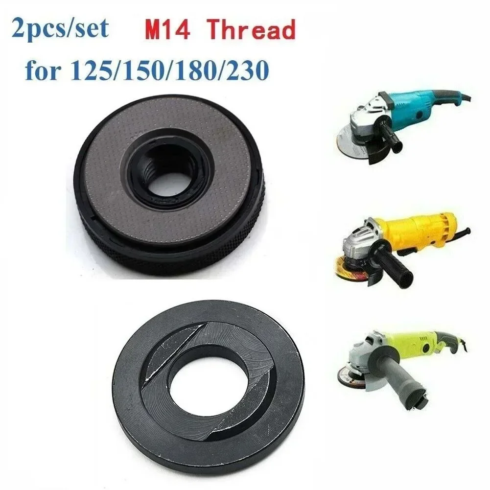 2pc Quick-release Clamping Nut Angle Grinder Flange Nut Flex 115 125 180 230 Self-locking Pressure Plate Cut-Off Wheels