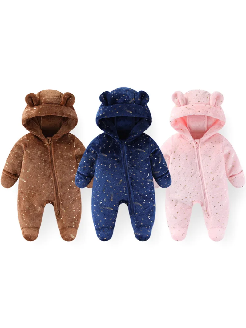 

LILLIGIRL 2025, новая зимняя одежда для малышей, меховая толстовка с капюшоном, комбинезоны для малышей с меховой утолщенной подкладкой, комбинезоны для мальчиков, детские футболки