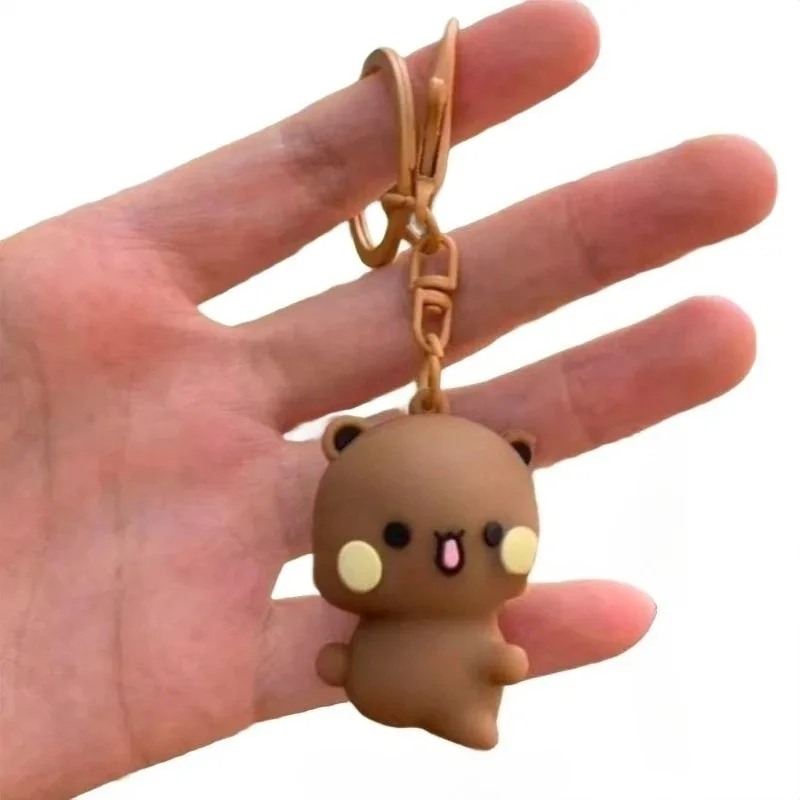 //Cute Backpack Pendant with Toy Figures Couple Accessories Ideal Fantasy Themed Gift Cartoon Panda Bubu Dudu Magnetic Keychain view 6