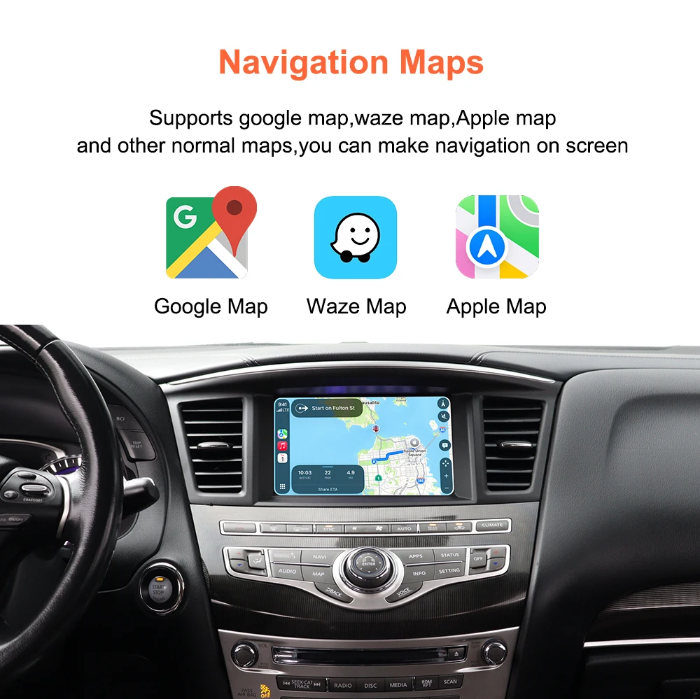Bonroad Wireless CarPlay-Modul für Infiniti QX60 2019 Nissan Patrol 2018-2019 Android Auto Decoder Box Mirror Link Airplay – Detail 10