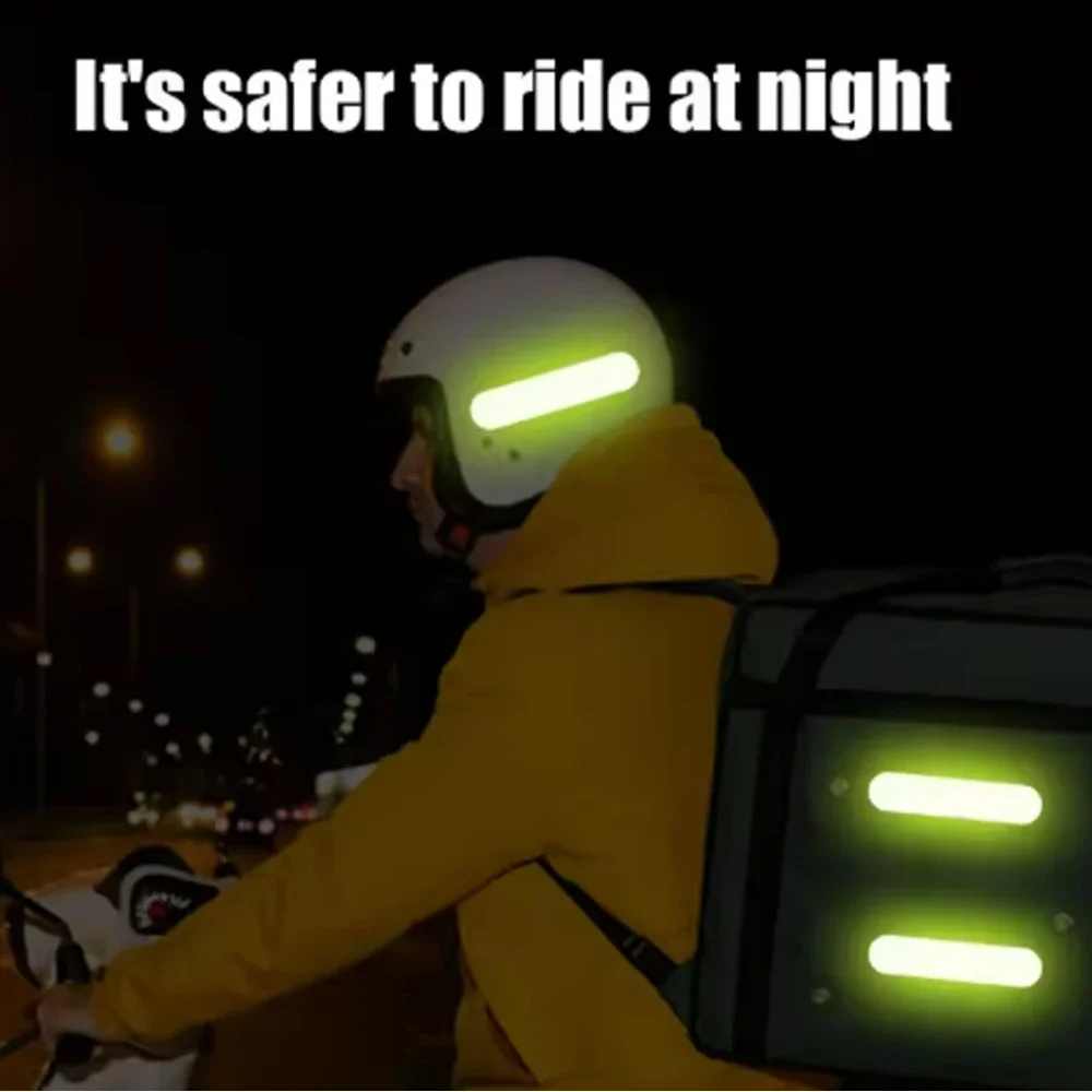 Motorcycl Helmet Safety Warning Reflective Stickers Strip Waterproof High Visibility Reflector Tape For Night Riding Walking Car
