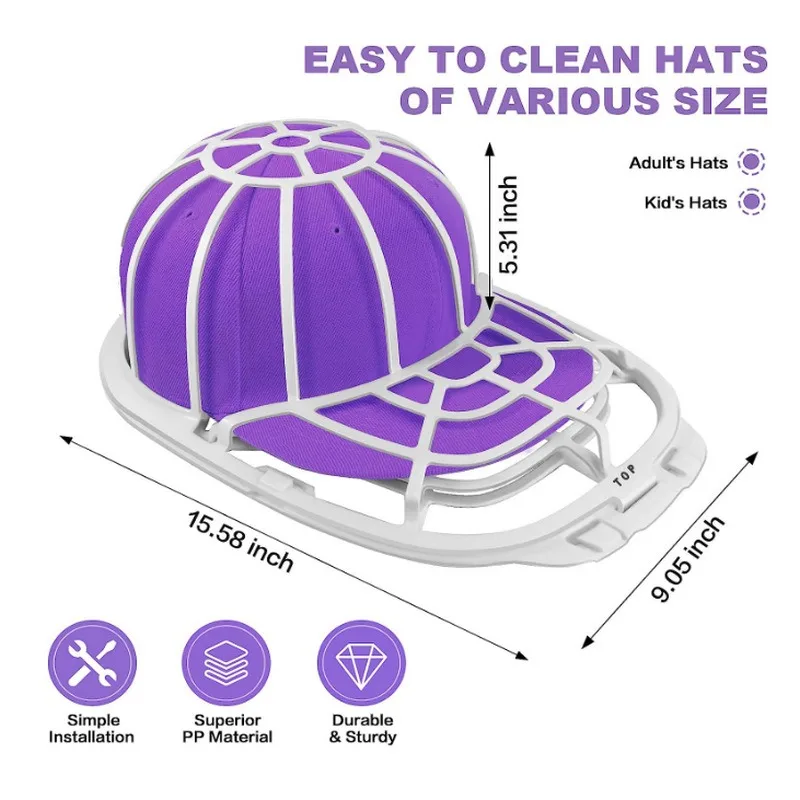 Hat Washer Anti-deformation Baseball Cap Hat Washer Creative Washing Machine Washing Cap Protection Rack Storage Box