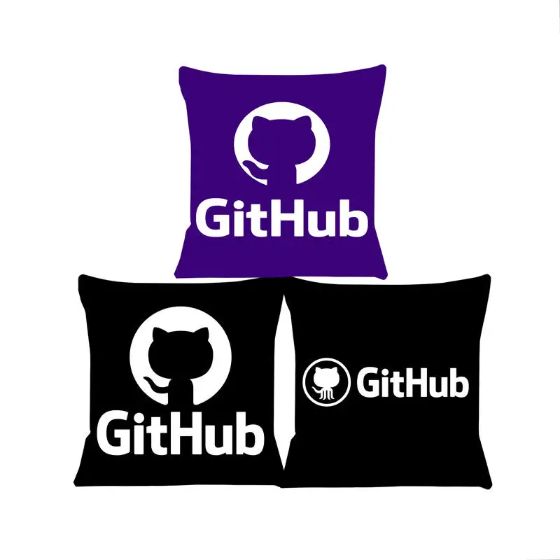 Github наволочка для дивана, подушка, чехол для сиденья, автомобильная наволочка 45x45 см для дома, декоративная искусственная наволочка