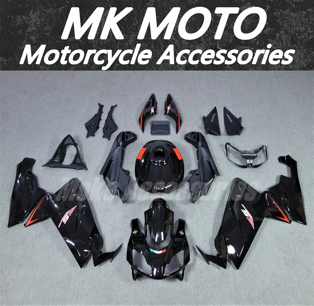 

Moke moto Motorcycle Fairings Kit Fitfor Aprilia Rs125 2006 2007 2008 2009 2010 2011 Bodywork Set Abs Injection Black