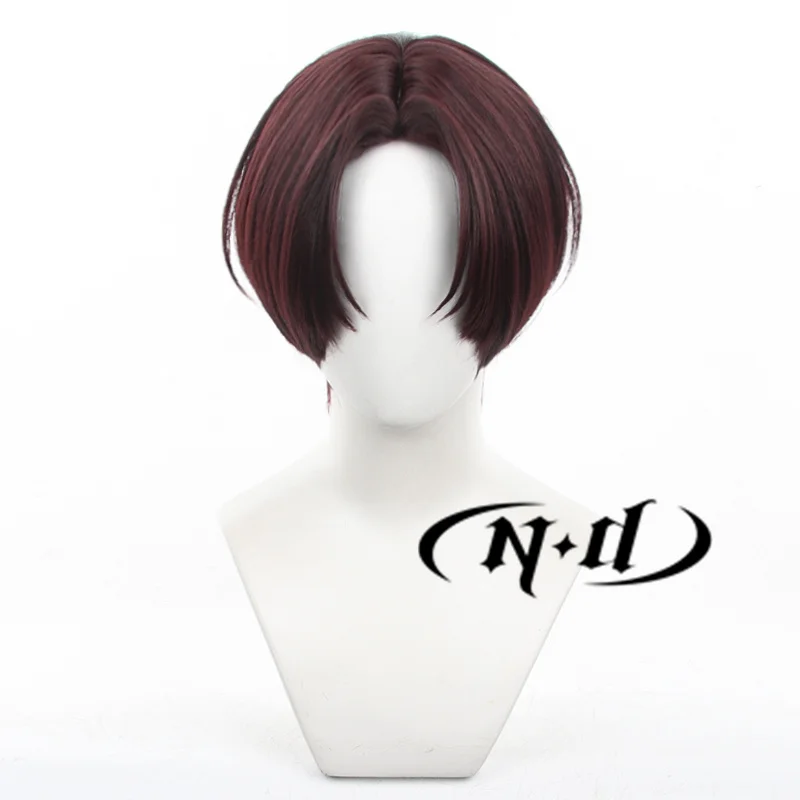 ND Hayato Suo Cosplay Wig Anime Wind Breaker Cosplay Brown Curtained Hair for Comic Con Halloween Heat Resistant Synthetic