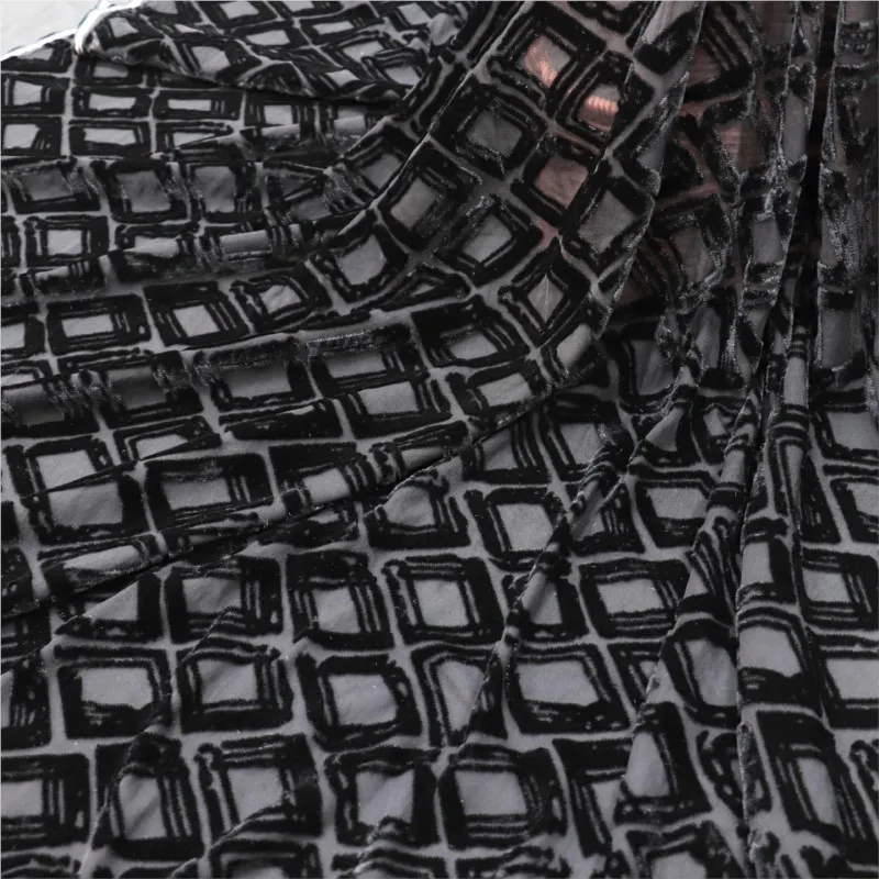 Woven silk single-color mottled velvet fabric for women's sleeping dress and textile