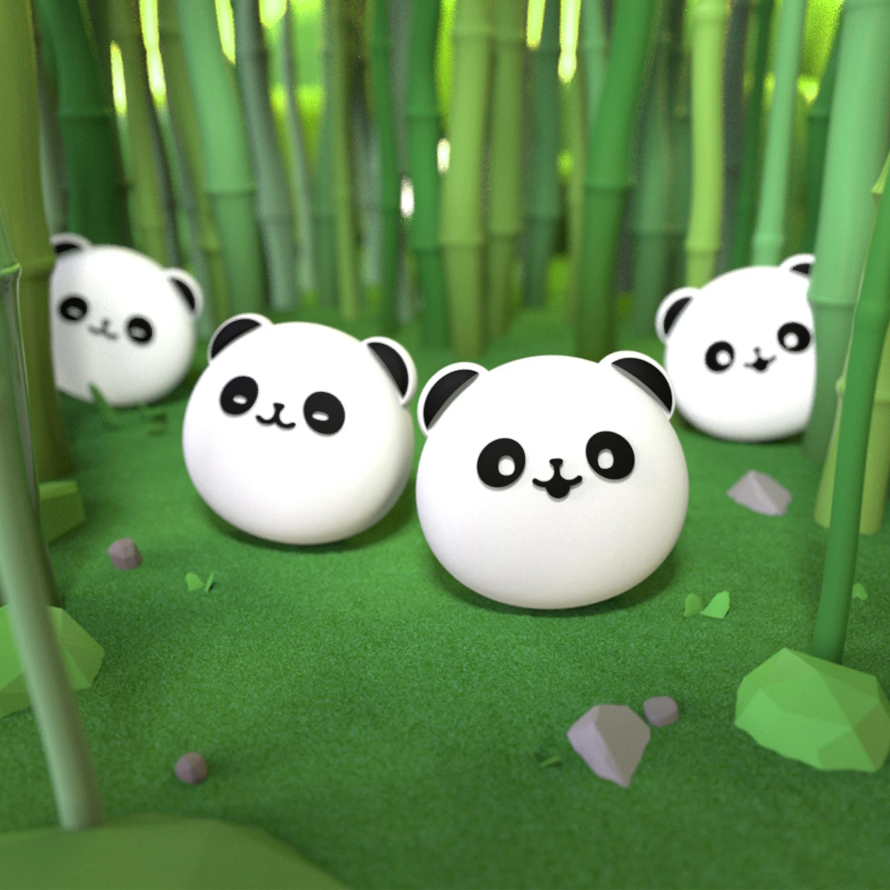 PlayVital 귀여운 조이스틱 캡 아날로그 커버 엄지 그립 액세서리, 닌텐도 스위치 및 스위치 라이트 및 스위치 OLED 통통한 판다용