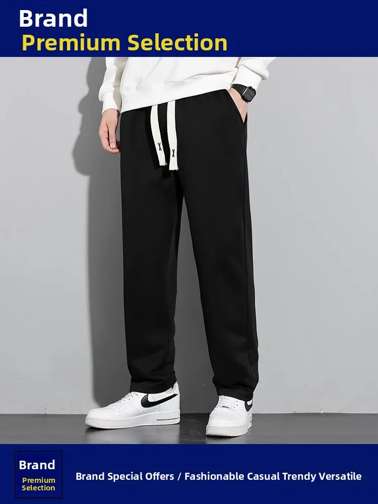 

Мужские повседневные брюки American Sle прямого кроя для старшеклассников, свободные спортивные летние брюки с широкими штанинами, укороченные (до щиколотки), трендовые, для студентов