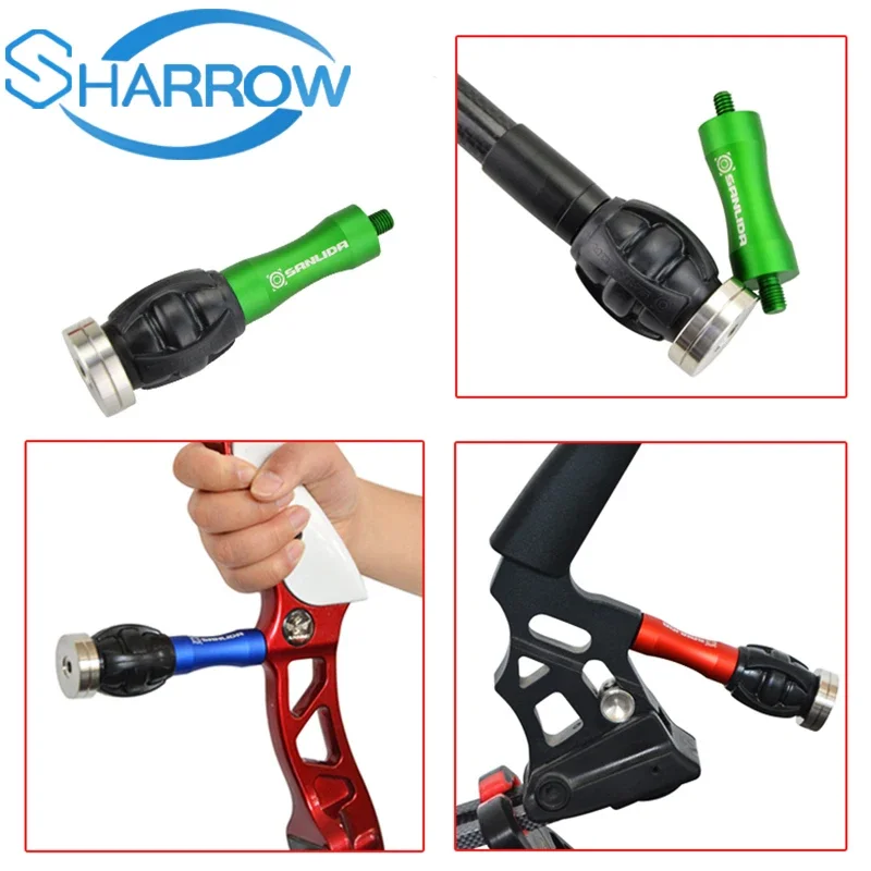 

1pc Archery Bow Stabilizer Handle Weight Bow Riser Balance Bar Silencer Damping Ball Outdoor Shooting Accessories