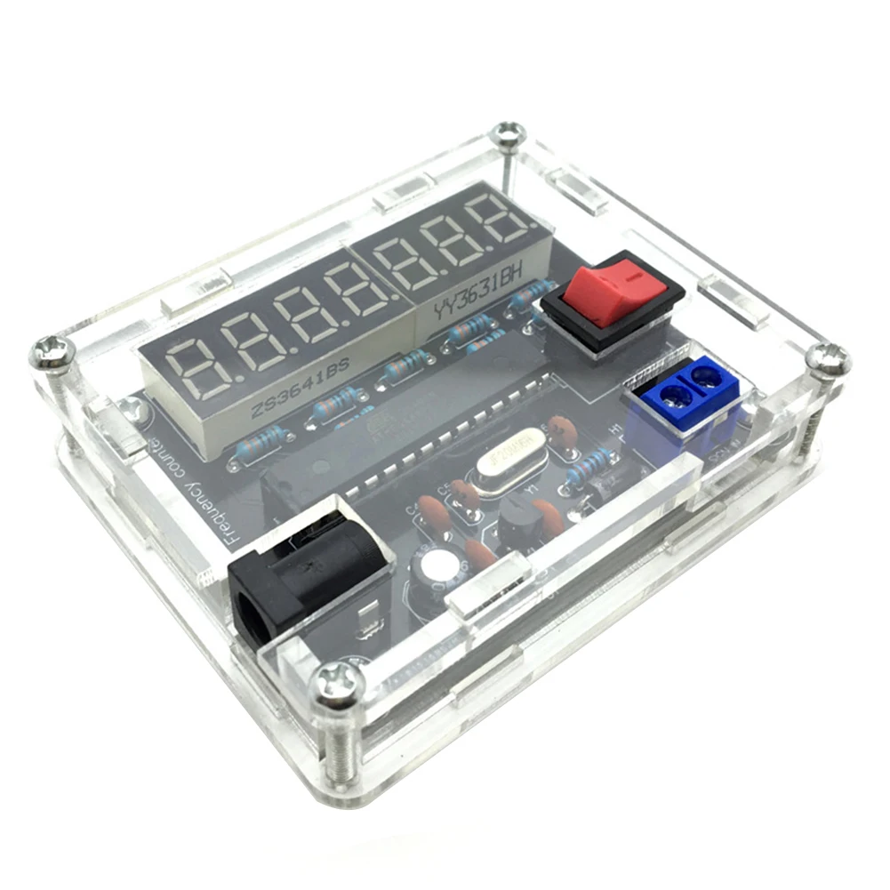 AVR Frequency Meter Crystal Measure Frequency for Measure Oscillator DIY Kit 0.45HZ-10MHZ 7-Bit Precision Resolution