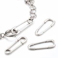 2Pcs Stainless Steel Integrated Paper Clip Shaped Pendant for Jewelry Making Supplies DIY Necklace Bracelet Accessories Findings