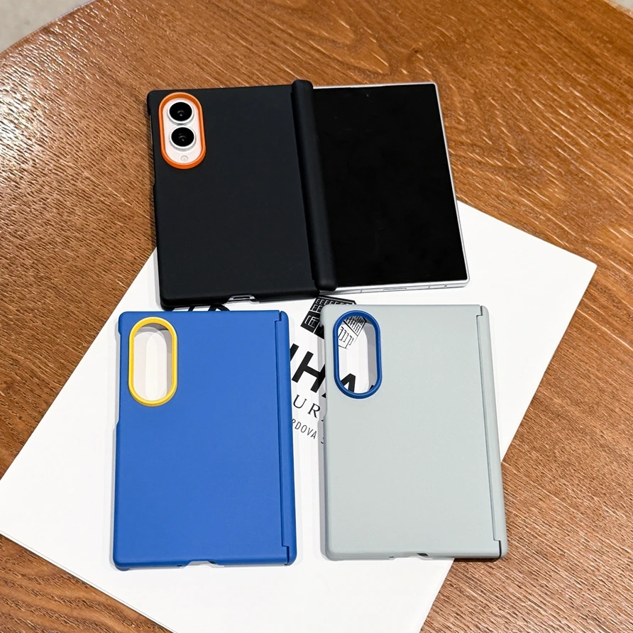 Funda magnética de lujo con colores contrastantes y protección de bisagra para Samsung Galaxy Z Fold 8 Ultra Fold8, cubierta ancha 6