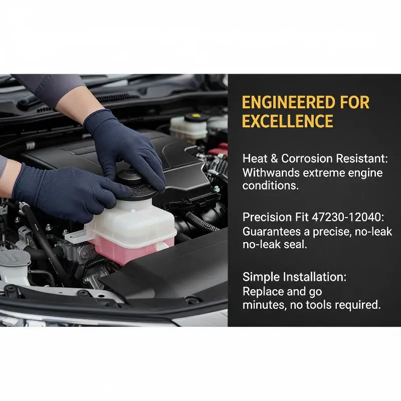 @*Car Brake Master Cylinder Cap 47230-12040 Cost Effective Anti Leak Sealing Replacement for Auto Repair Workshop Use