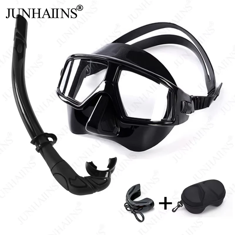 New Low Volume Freediving Mask Set | Anti-Fog Snorkeling Diving Mask with Snorkel & Storage Box | For Freediving, Buceo