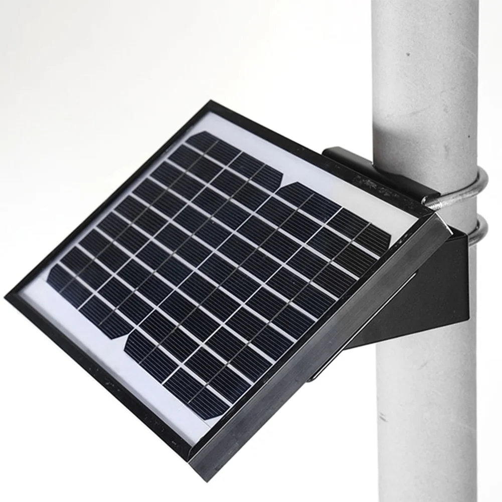 Adjustable Solar Panel Mounting Bracket 35 Degree Angle For 3W-15W Panels Wall Pole Fit 60-90mm Diameter Steel Black Accessories