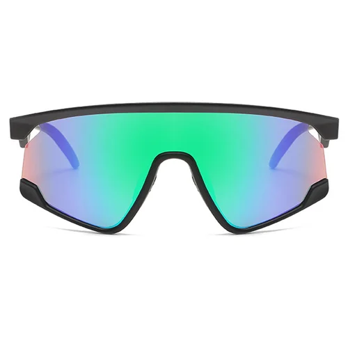 Imagen 2 del producto Gafas de sol clásicas de marca para hombre, Gafas de sol de diseño con espejo para conducir, montura negra, Gafas deportivas de gran tamaño UV400