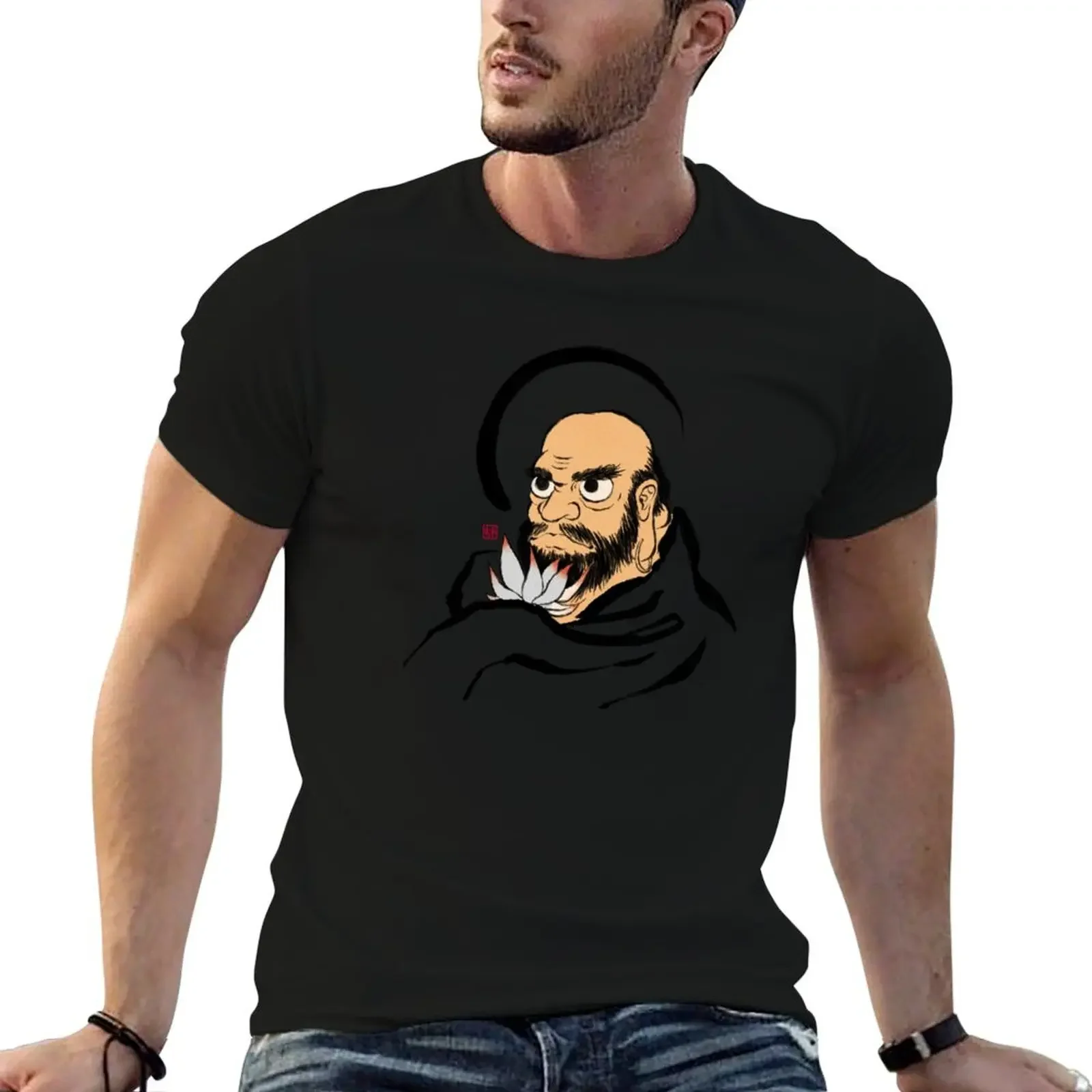 Minhwa: Bodhidharma D Type (Korean traditional/folk art) T-Shirt plain shirts graphic tees funny t shirts men