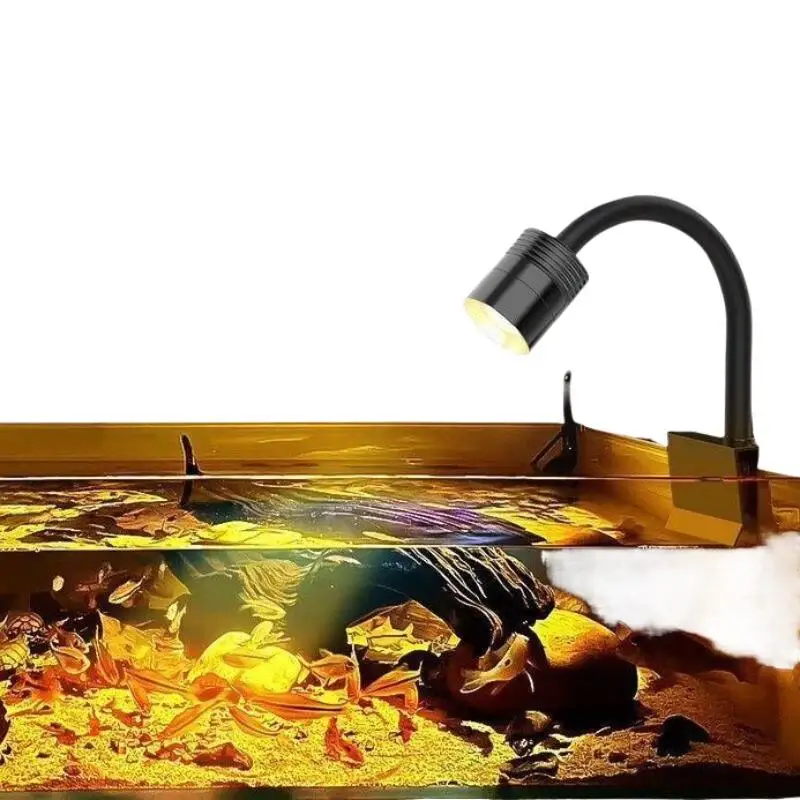 1Pcs For Aquascape Decor Focus Lighting Zoomable LED Fish Tank Lamp 3W South American Aquarium Spotlight