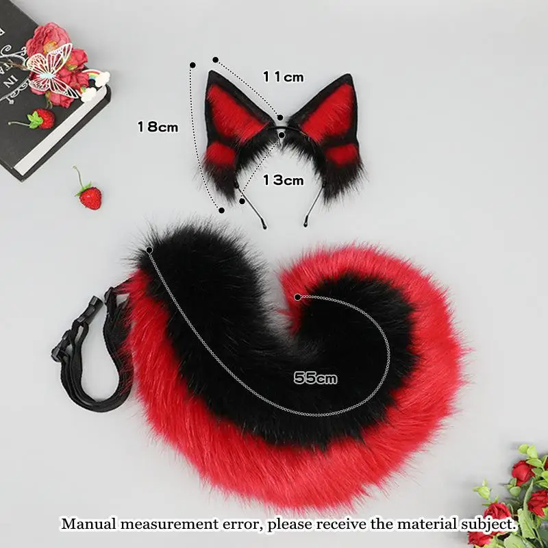 Halloween Tierohren und Schwanz Zubehör Cosplay Requisiten Anime Haarband Schwanz-Sets Festival Karneval Comic Con Charakter Cosplay Artikel – Detail 2