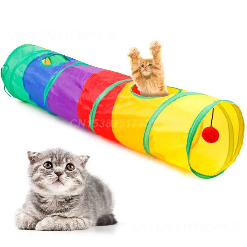 Collapsible Stimulating Spacious Cat Tunnel For Bored Cats Cat Tunnel Kitten Toy Must-have Indoor Durable Multifunctional Fun