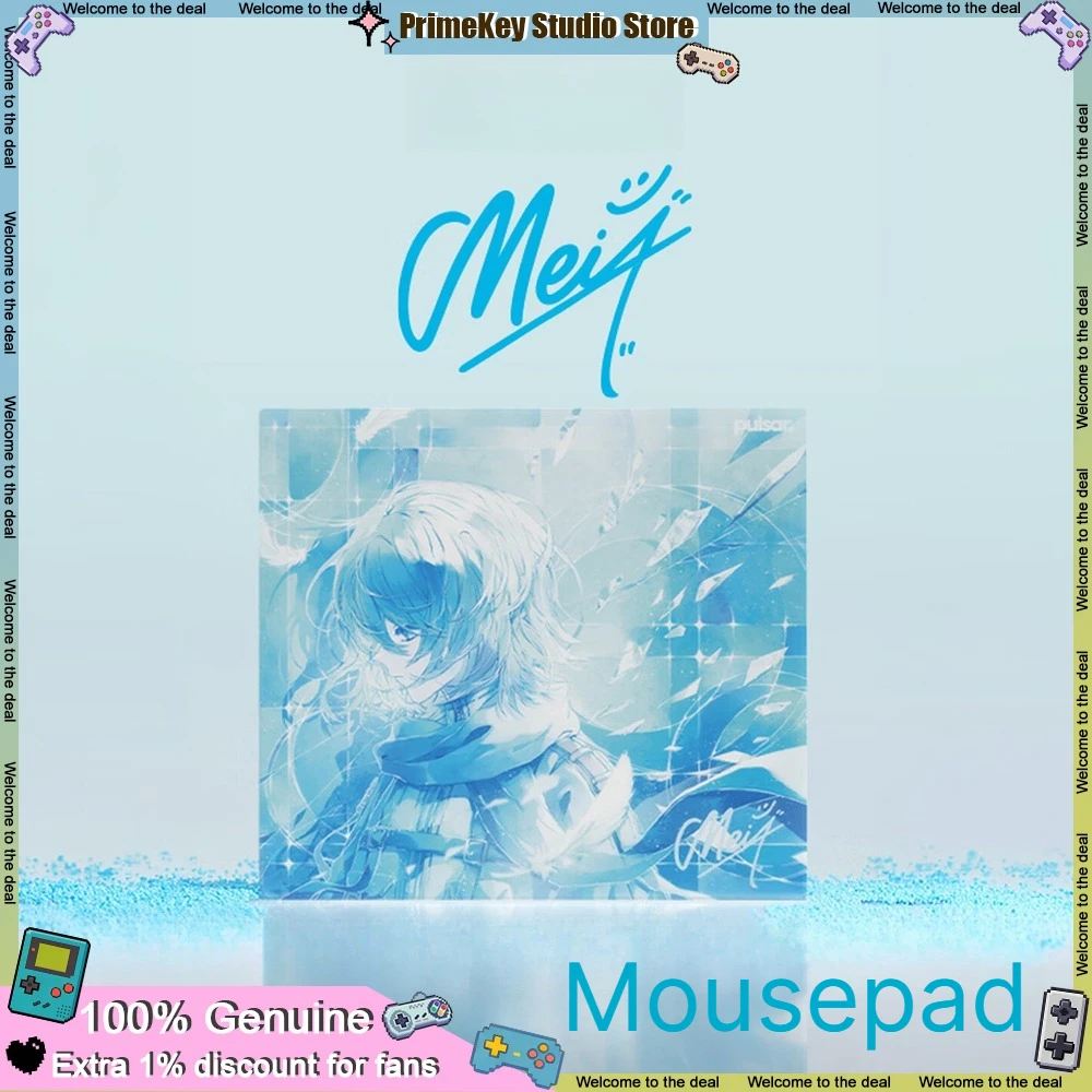 Meiy Collaboration Limited Edition Glass Mousepad Smooth Wear-resistant 500x450mm for Esports Gaming for FPS CS2 Delta Force