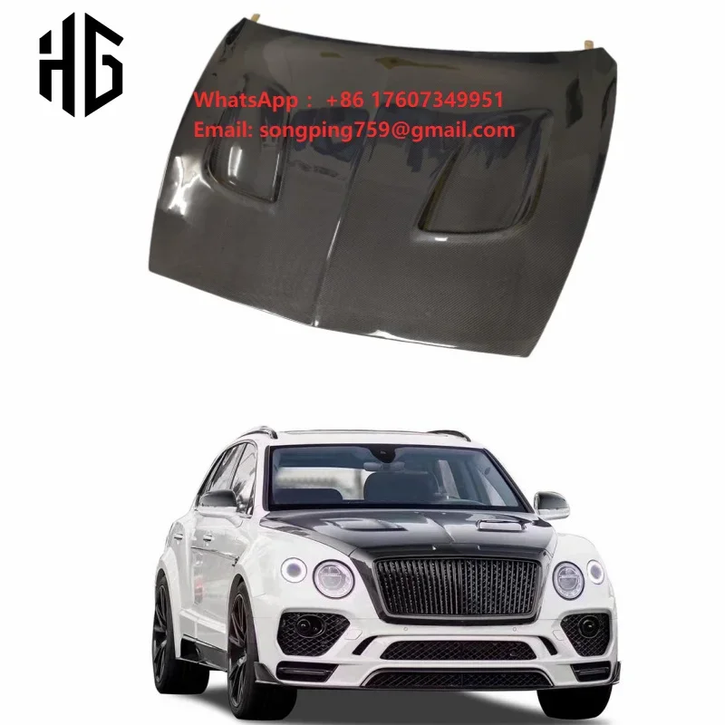 Upgrade to Msy Style Car Bonnet Front Bumper Hood Grill Body Kit for Bentley Bentayga Mansoir Style Engine Hoods