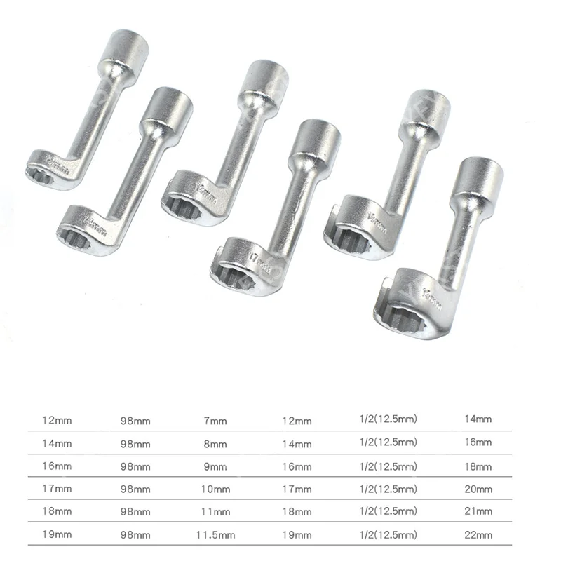 6pcs  Fuel Injector Line Injection Socket Tool Set 1/2