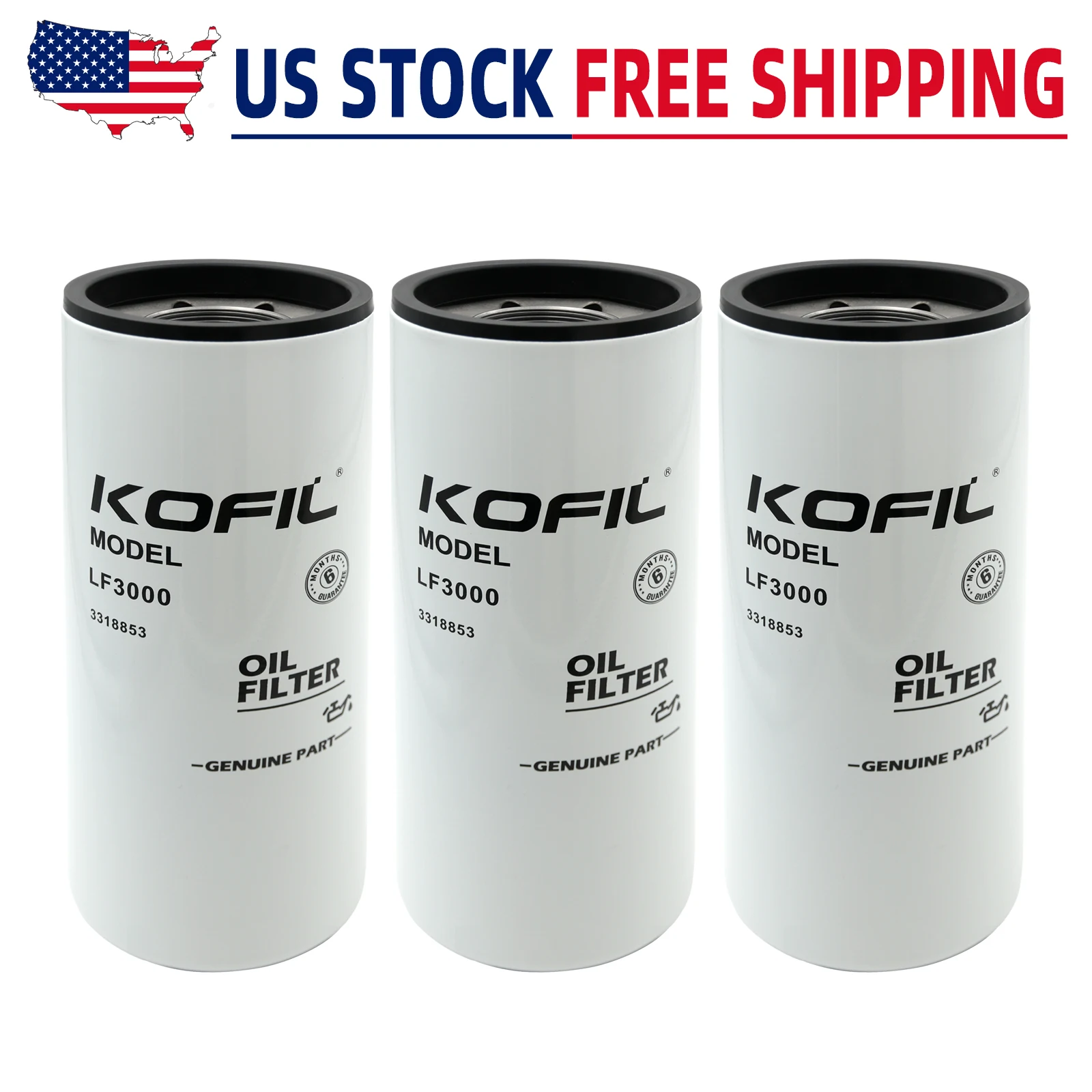 paquet-de-3-filtres-a-huile-lubrifiant-lf3000-pour-moteurs-diesel-cummins-isl9-l9-isc83-n14-m11-remplace-3318853-3825970-p553000