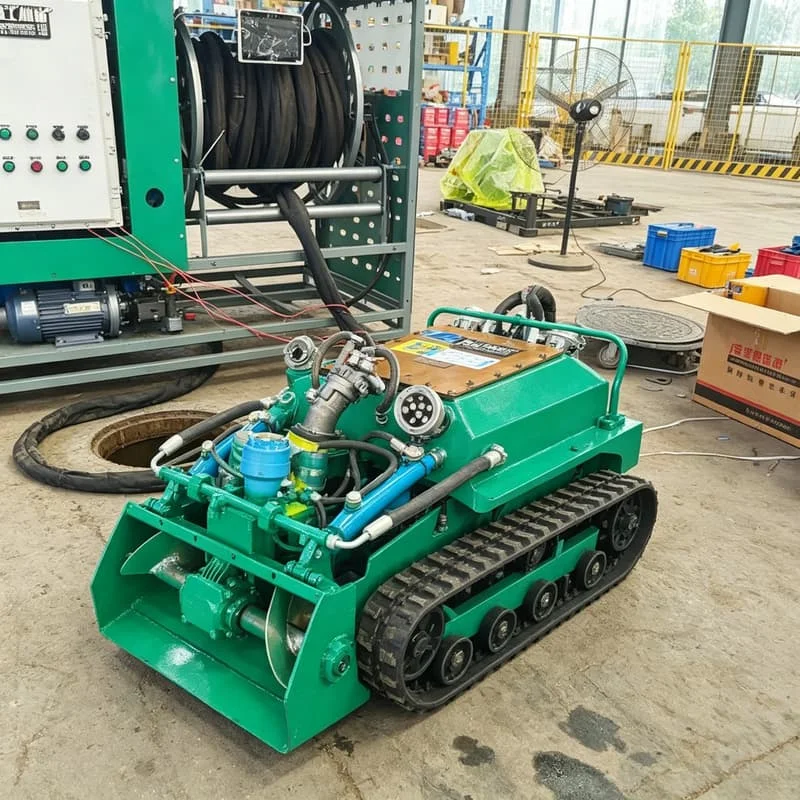 Industrial Dredging Robot Sludge Removal Equipment Remote Operated Crawler Machine Customized for Wastewater Cleaning