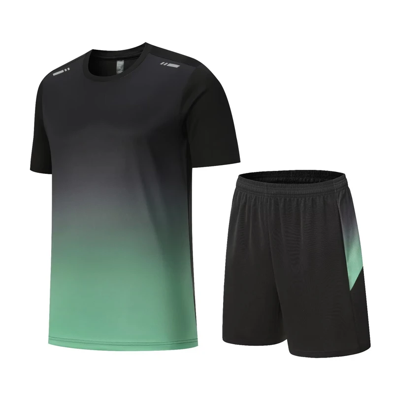 Ternos de desporto masculino roupas de treino de treino de treino conjunto de camisas esportivas de corrida para homem