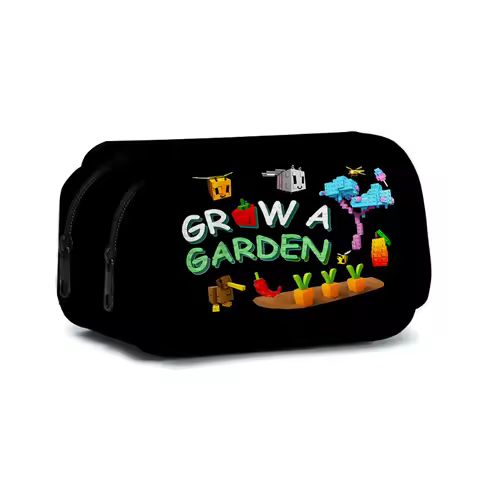 ROBLOX Grow A Garden Double-layer Pencil Case Stationery Box Pencil Case School Decoration Supplies for Primary Secondary School