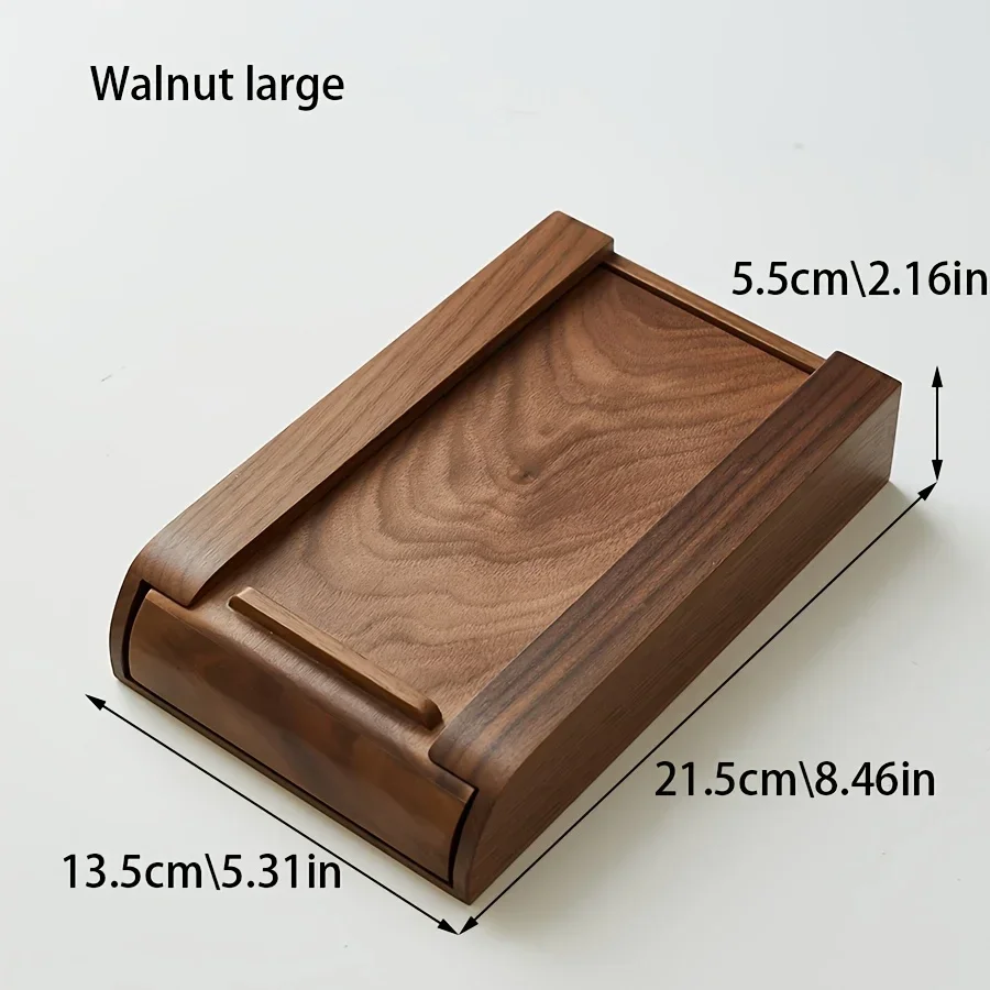 Walnut Under Desk Drawer Organizer Pencil Holder Workspace Accessory with Self-Adhesive Mount, Office, Desk Organization