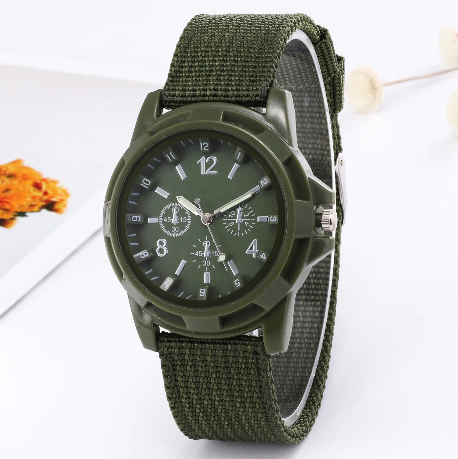 Soft Nylon Band Male Clock Watch Relojes masculino Geneva Watches Unisex Quartz Sport Wristwatch