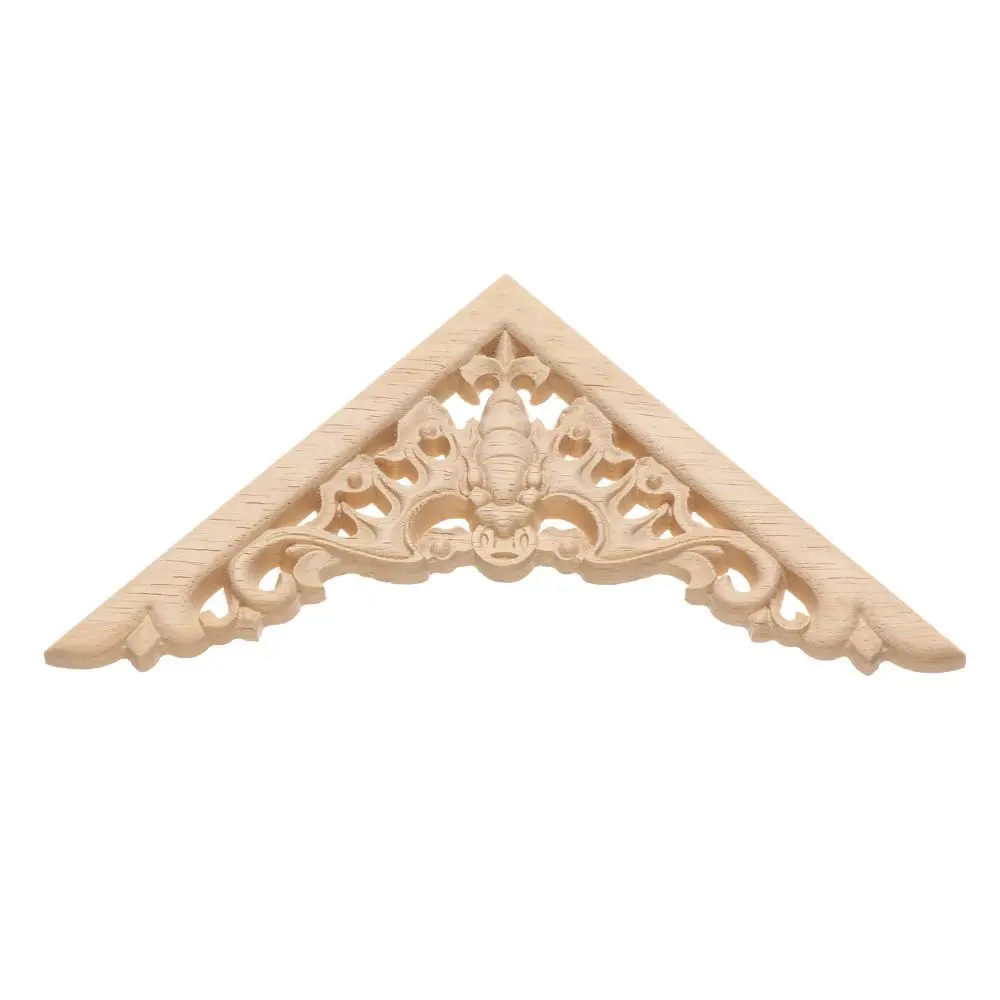 Multi-styles Wall Door Decoration Unique Corner Appliques Frame Woodcarving Decorative Wood Carved wooden Figurines Crafts
