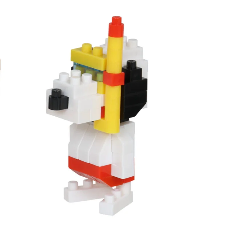 Nanoblock Snoopy Mininano Edition Peanuts Vol 3 Joe Cool Original Micro Sized Blocks Kit Authentic Diy Craft Assembly Gift