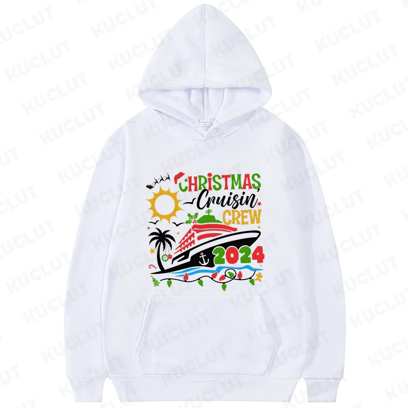 2024 Christmas Cruisin Crew Women\'s Sweatshirts Family Matching Pullover Hoodies Fashion Christmas Travel Party Y2k Clothes