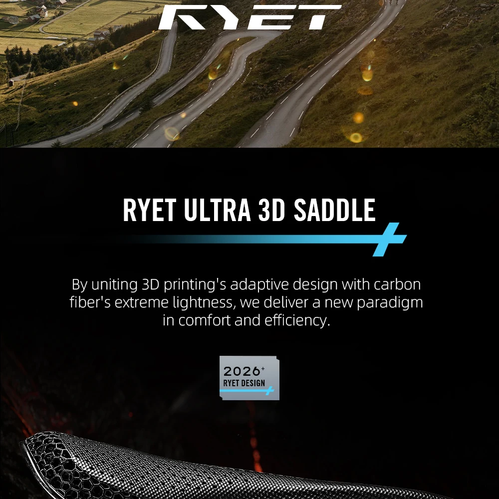 RYET Ultraleichter Carbon 3D-Gedruckter Fahrradsattel 190g/210g 7*9 Fahrrad-Sitzkissen für Rennrad MTB Mountain Gravel Radzubehör – Detail 3